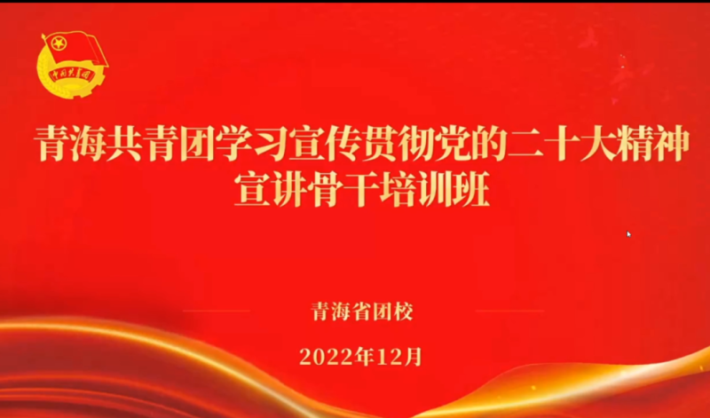 用青年化视角 宣传党的二十大精神 ——省3044am永利集团集团团委组织团员青年干部参加团省委举办的学习宣传贯彻党的二十大精神宣讲骨干培训班